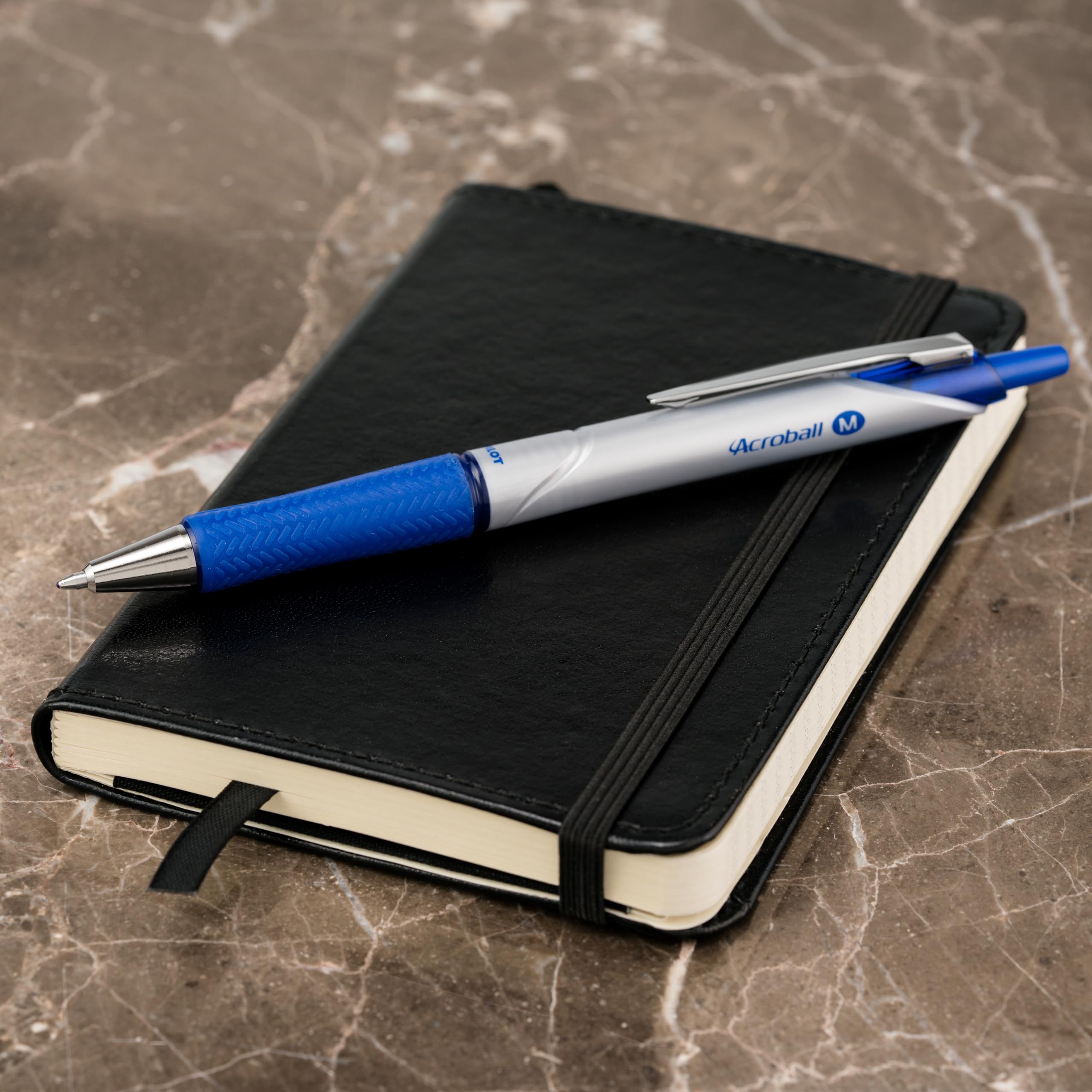 PILOT Acroball Pro Advanced Ink Refillable & Retractable Ball Point Pens, Medium Point, Blue Ink, 12-Pack (31911) - Image 4