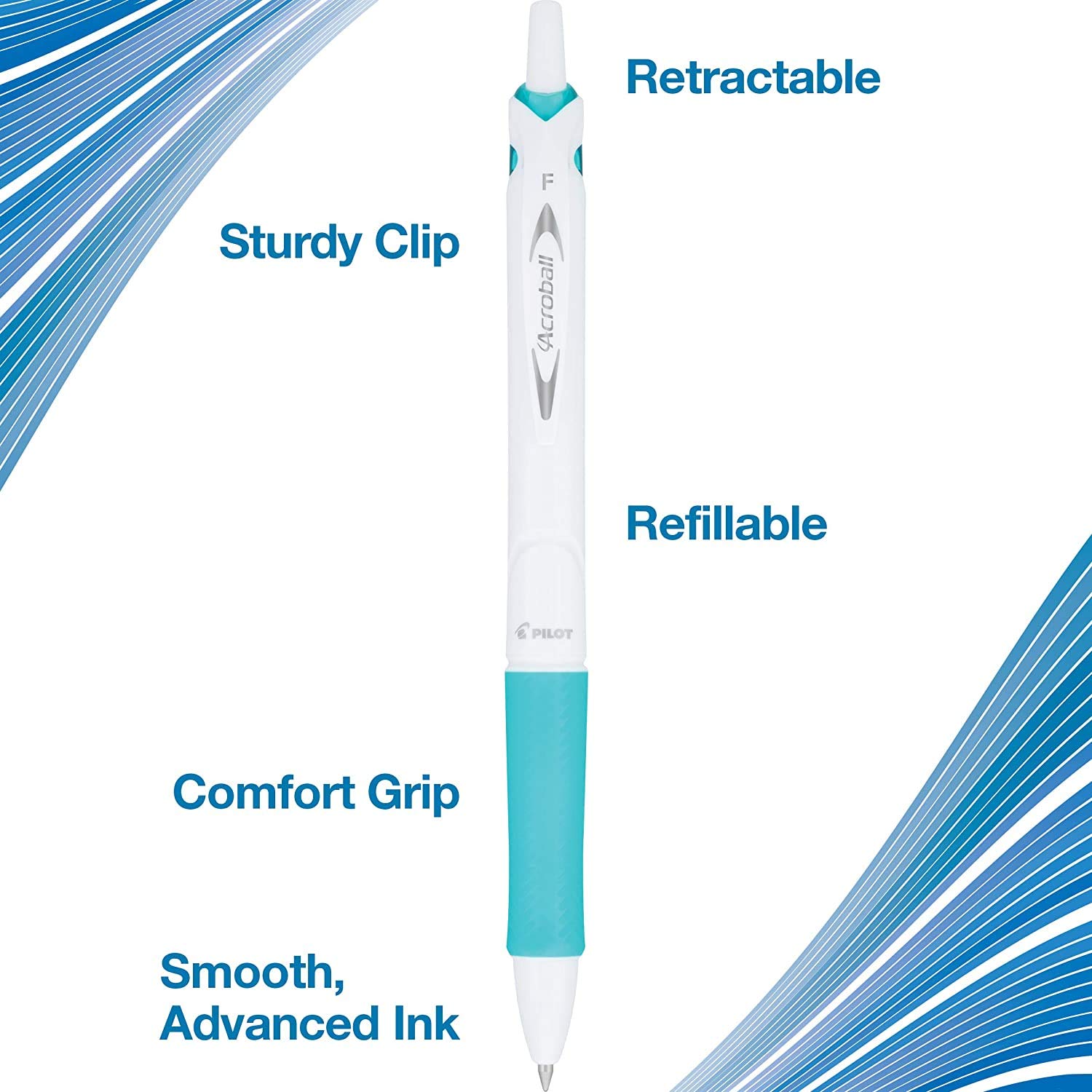 PILOT Acroball PureWhite Retractable Ballpoint - Image 4