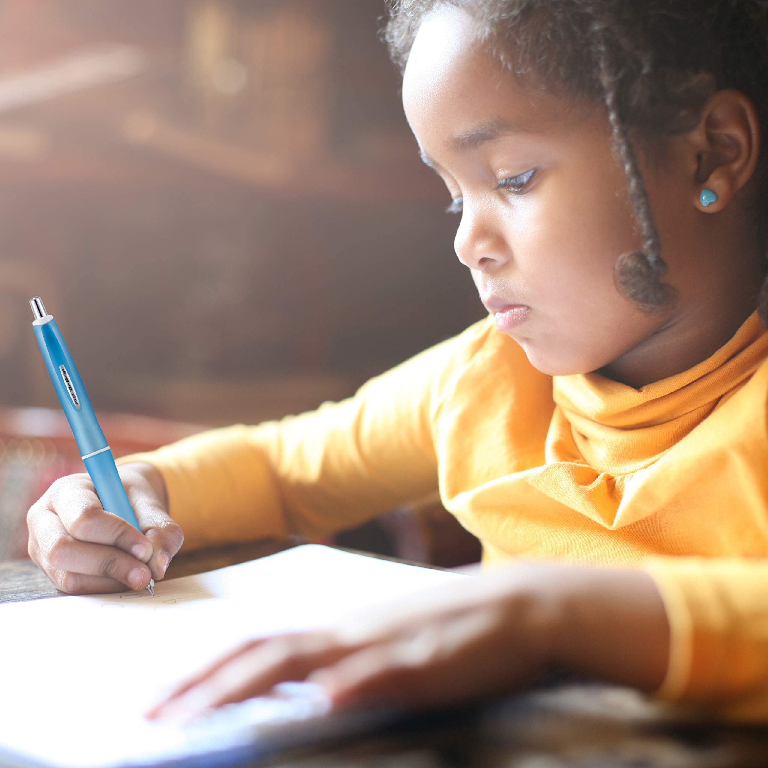 PILOT Dr. Grip Frosted Refillable & Retractable Ballpoint Pen, Medium Point, Black Ink, 3-Pack - Ideal for School, Journaling & Office Writing - Image 3