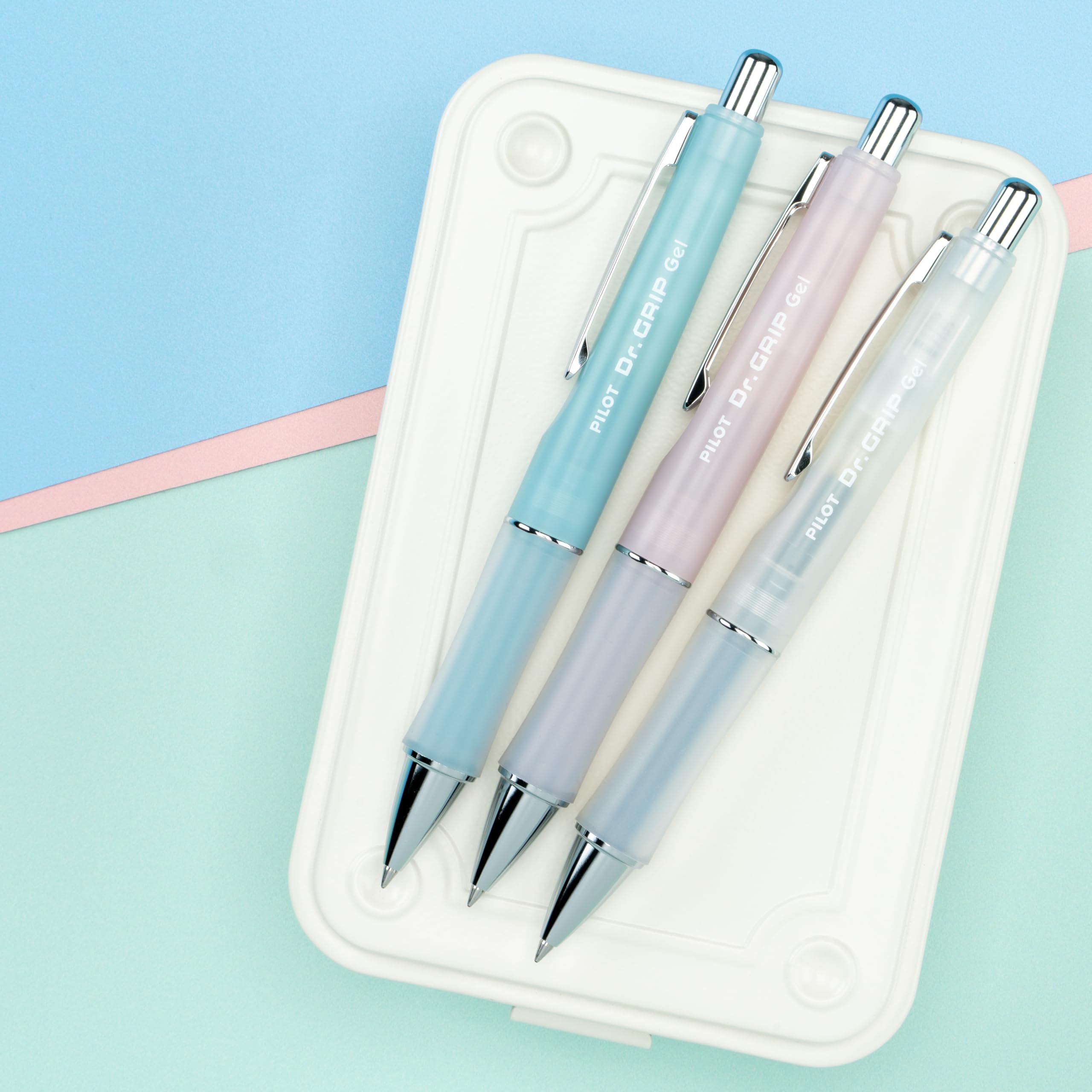 Pilot Dr. Grip Serenity Refillable and Retractable 3 Pack Gel Pens, Fine Point 0.7mm, Soft Aesthetic Barrels, Black Ink Ideal for School, Journaling & Office Writing - Image 5