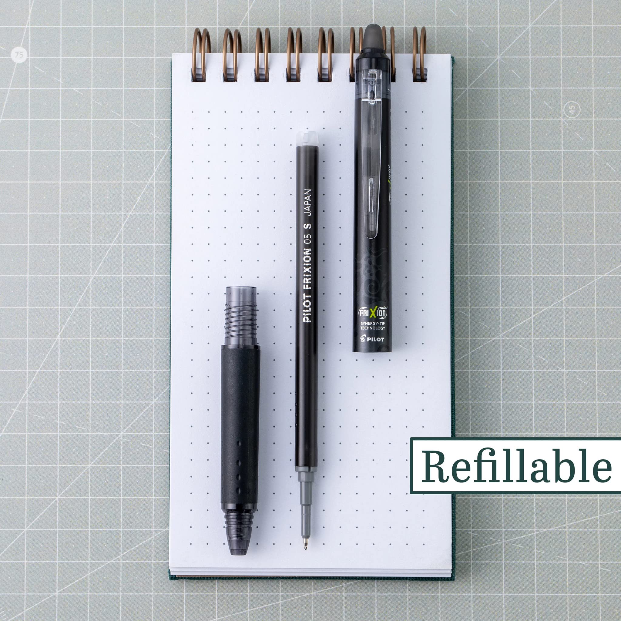 Pilot FriXion Synergy Clicker Erasable, Refillable, Retractable Gel Ink Pens, Extra Fine Point 0.5 mm, Pack of 7, Assorted Colors, FriXion Erasable Pens 0.5 - Ideal for School & Office Writing - Image 4