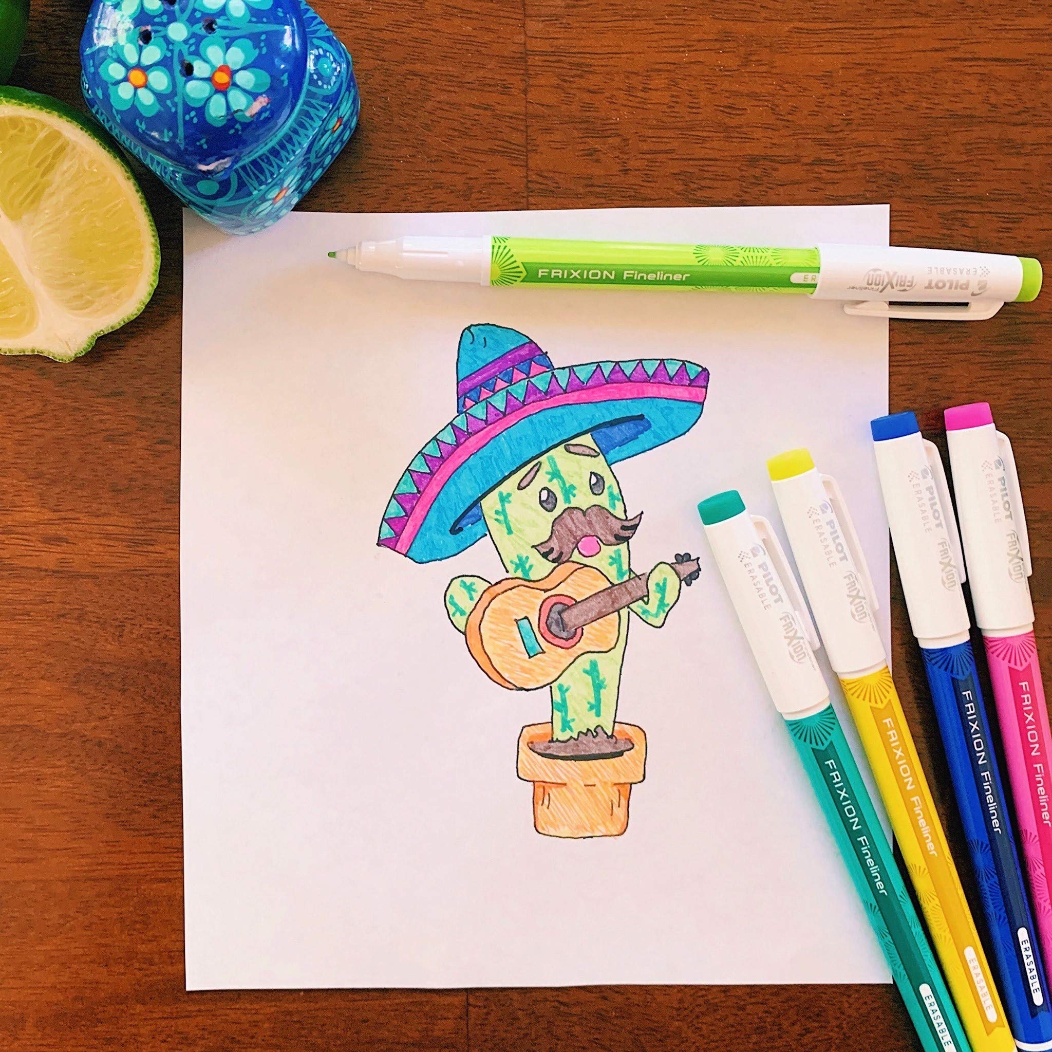 PILOT Pen 11452 FriXion Fineliner Erasable Marker Pens, Fine Point, Assorted Color Inks, 12 Count-Pack - Image 6