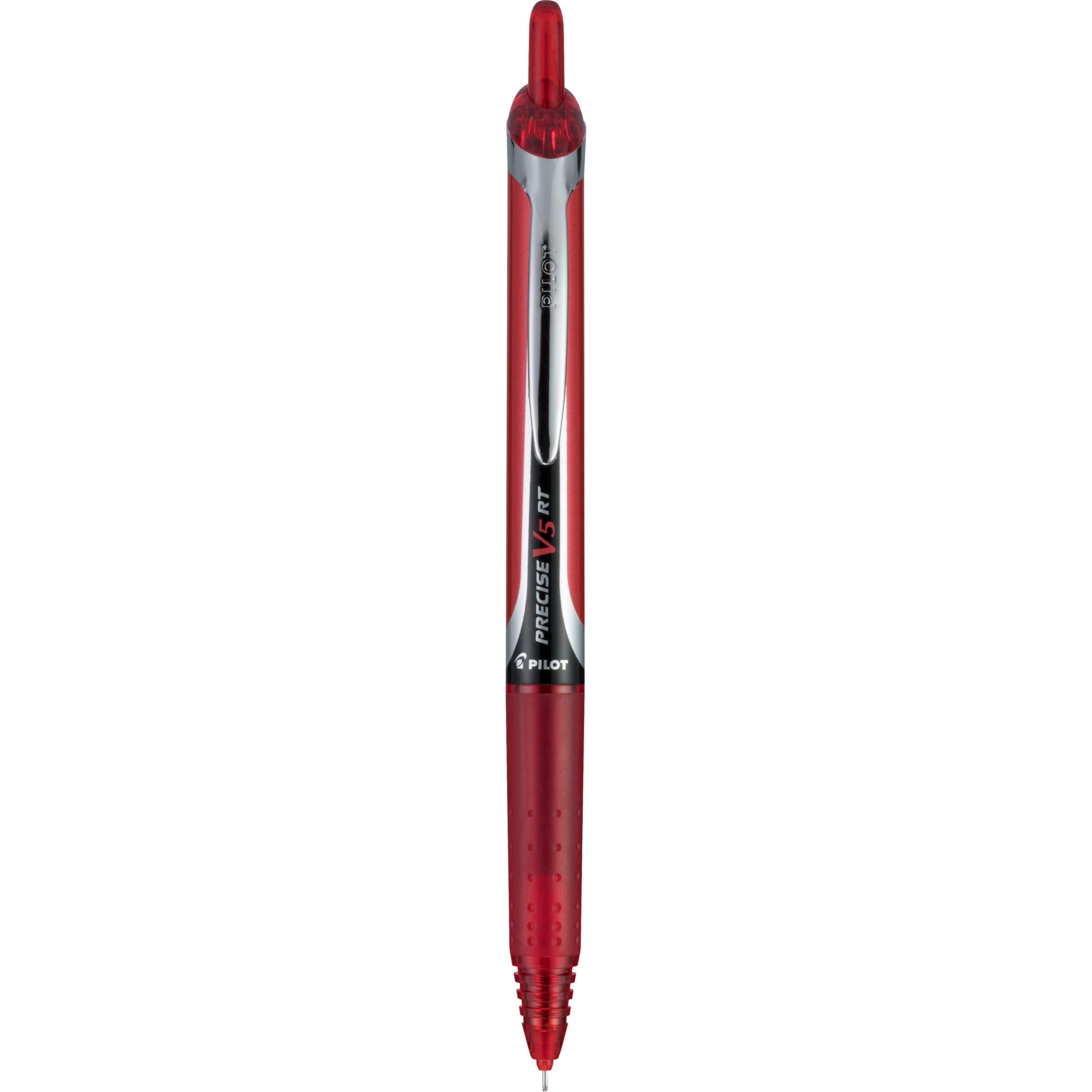 PILOT Precise V5 RT Refillable & Retractable Liquid Ink Rolling Ball Pens, Extra Fine Point (0.5mm) Black/Blue/Red Inks, 3-Pack (26053) - Image 4