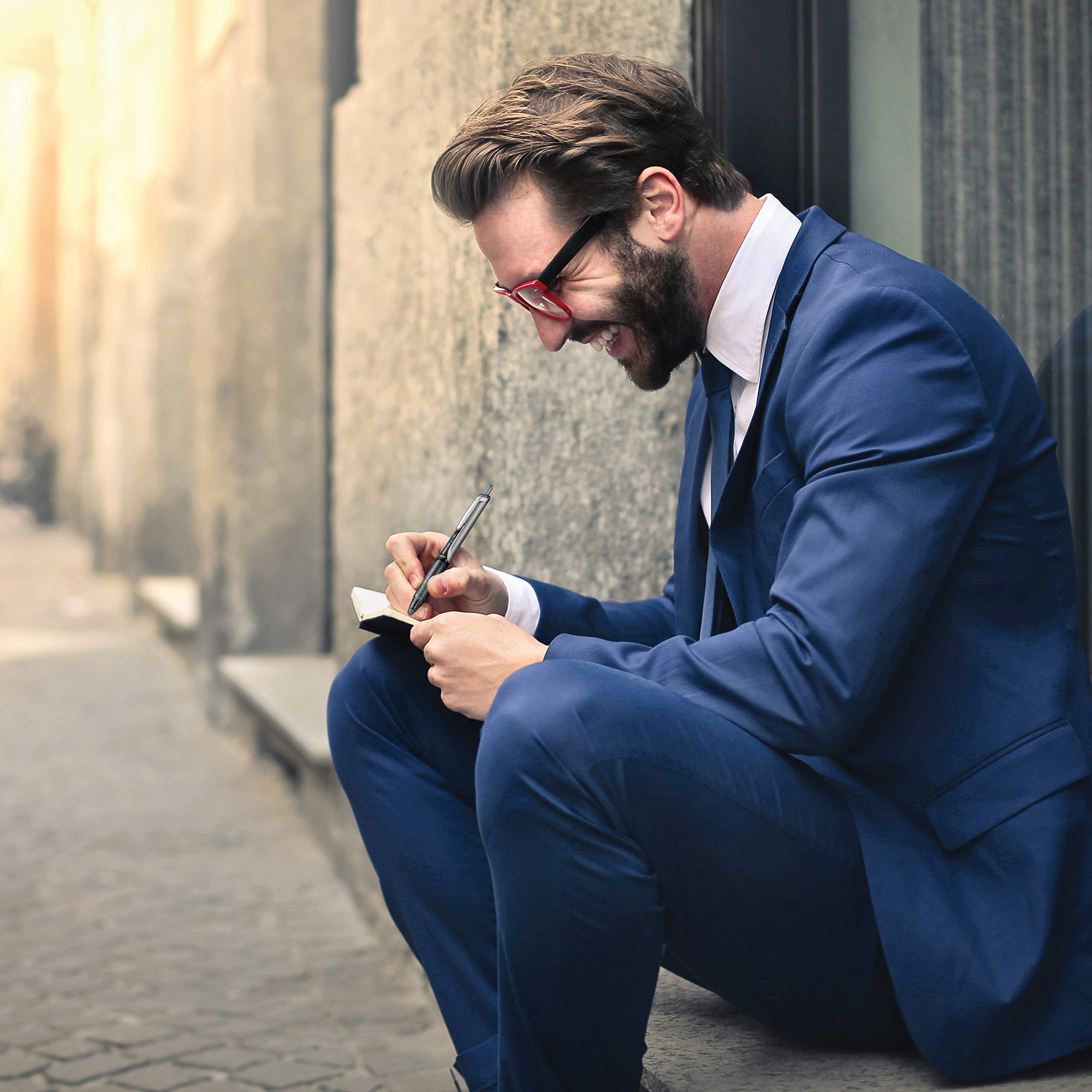 Pilot Precise V7 RT Refillable & Retractable Liquid Ink Rolling Ball Pens, Fine Point (0.7 Mm), Red, 14-Pack - Image 4