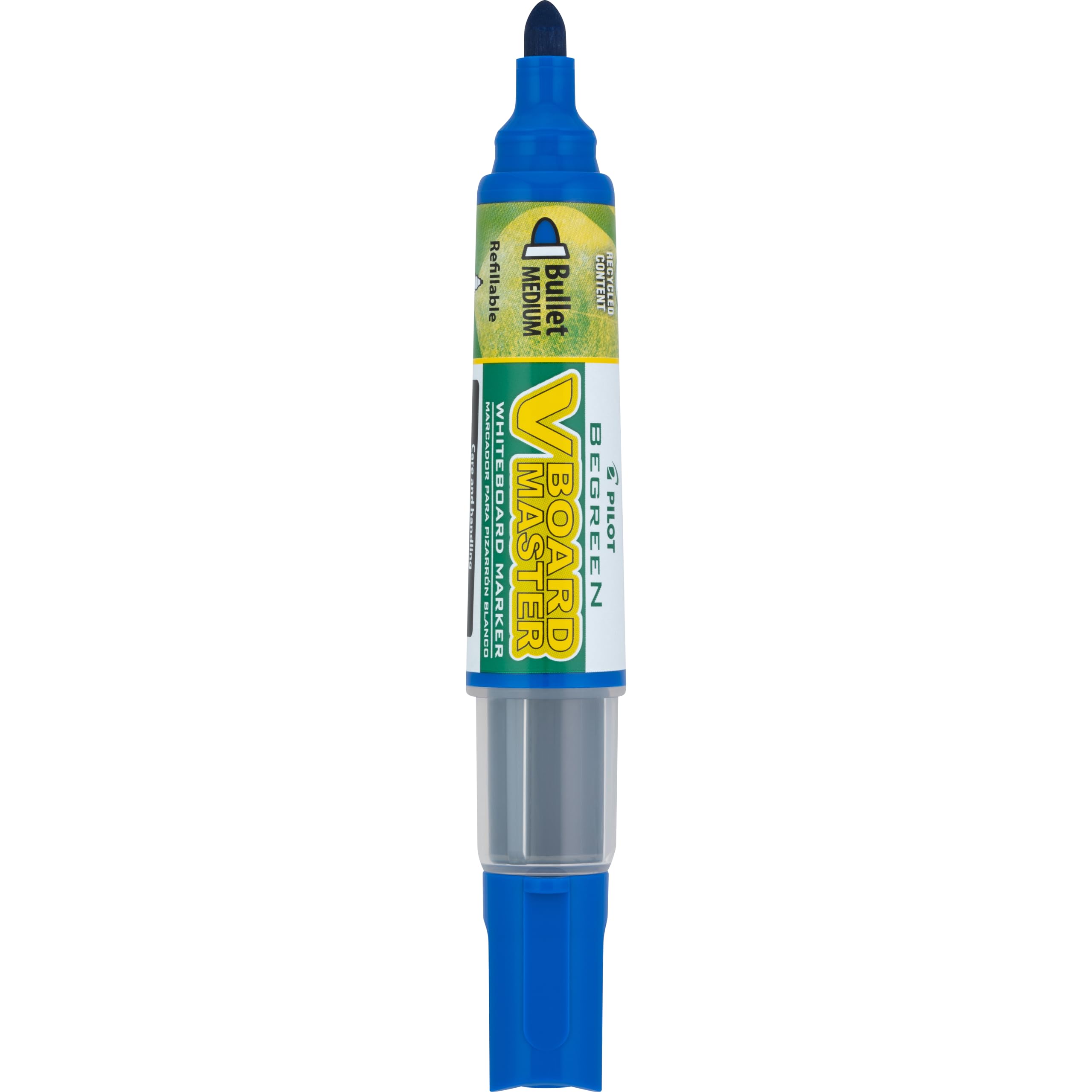 PILOT V Board Master Refillable Dry-Erase Markers, Bullet Tip, Blue Ink, 12 Count - Image 3